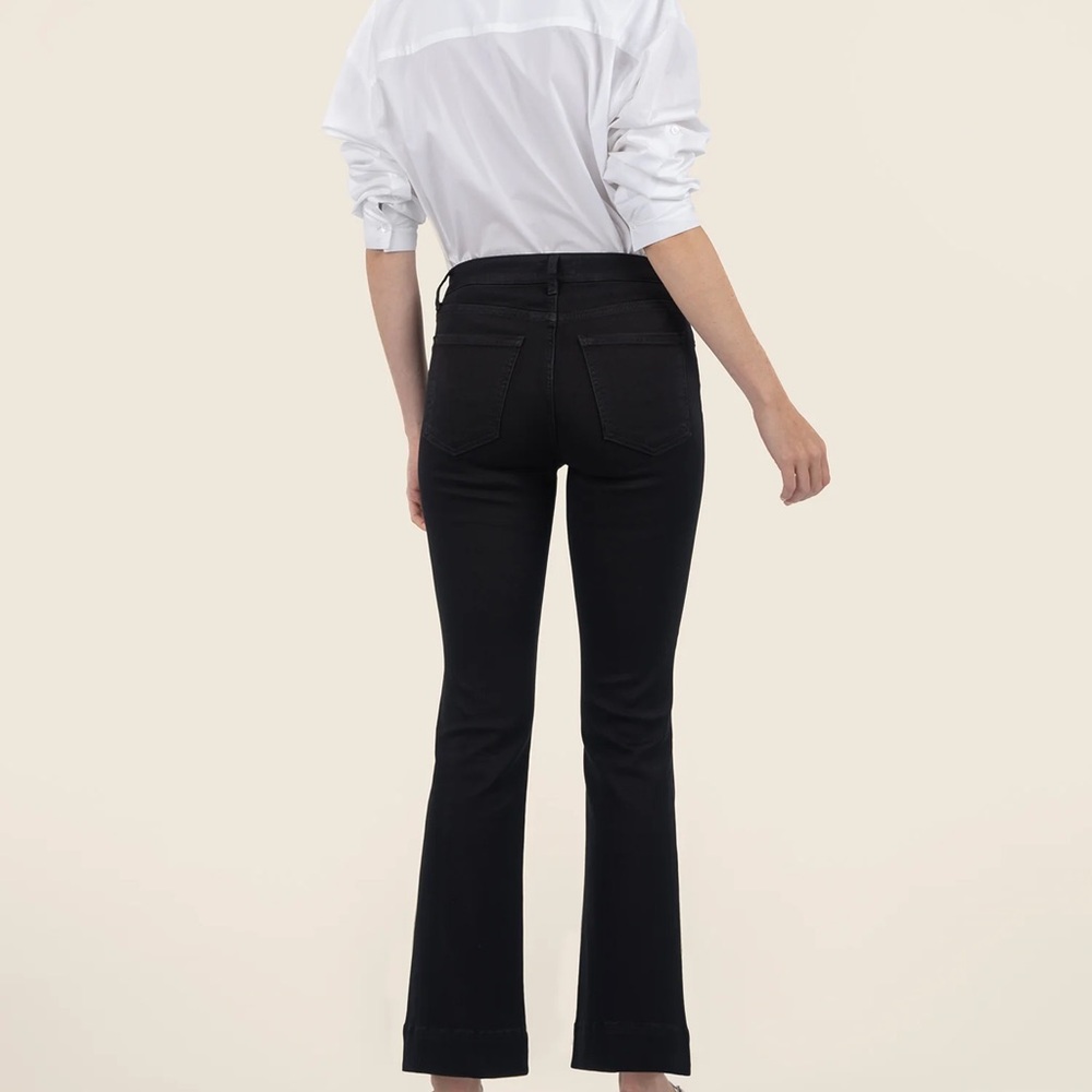 Kut From The Kloth Kelsey Fab Ab Ankle Flare Black Denim Jeans Women’s 8
